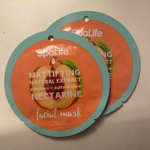 2 Spalife nectarine face sheet masks